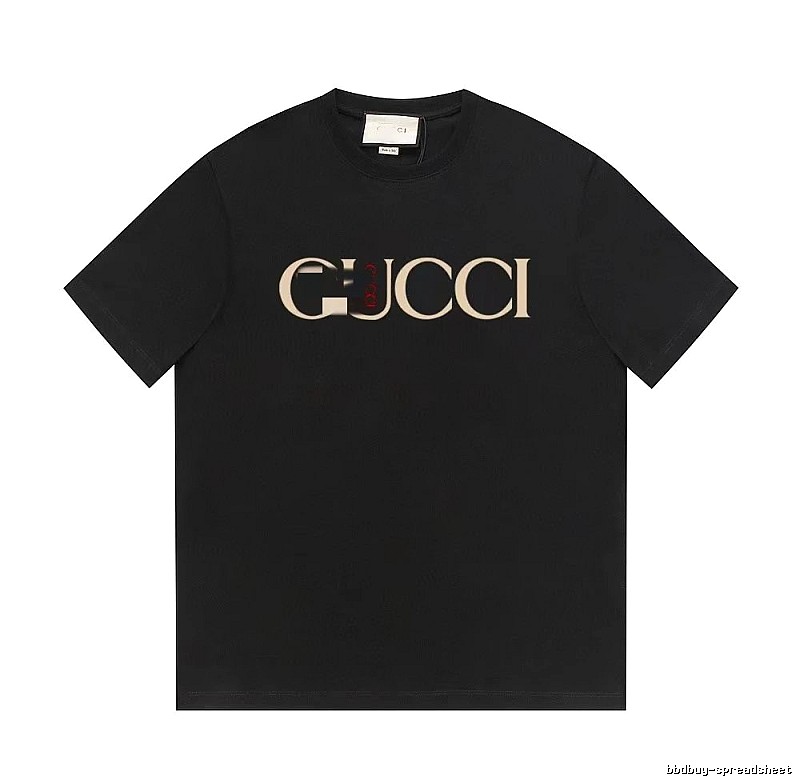 Gucci Classic Print Vintage Style Black T-Shirt