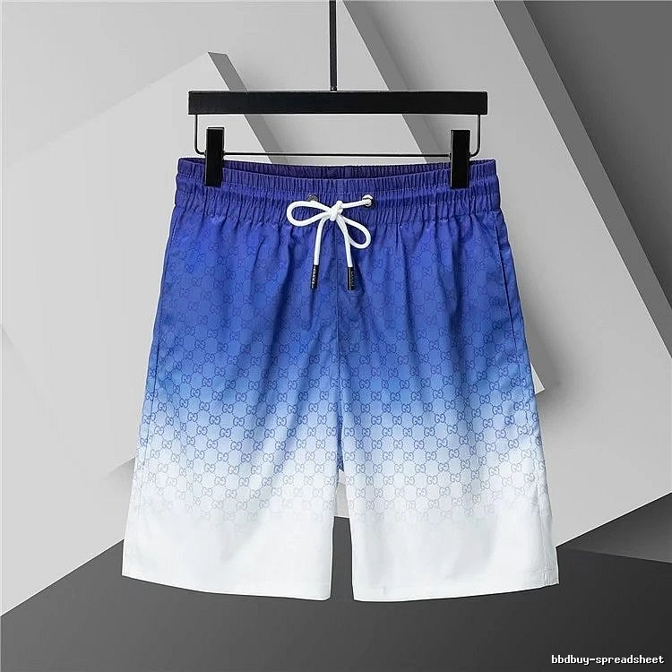 Gucci gradient-style blue and white shorts