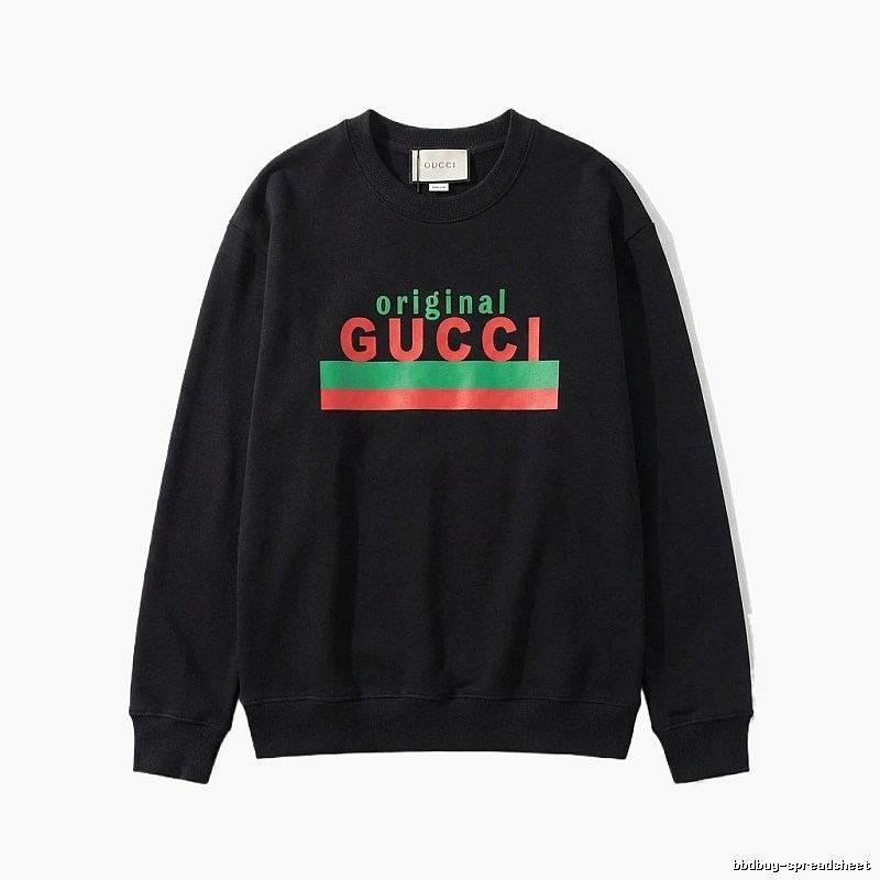 Gucci letter - printed black sweatshirt