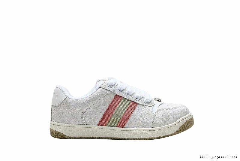 Gucci retro-style white canvas shoes
