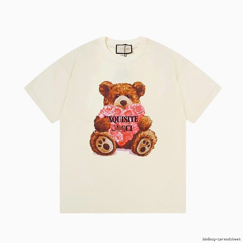 Gucci Teddy Bear Print Casual Off-white T-shirt