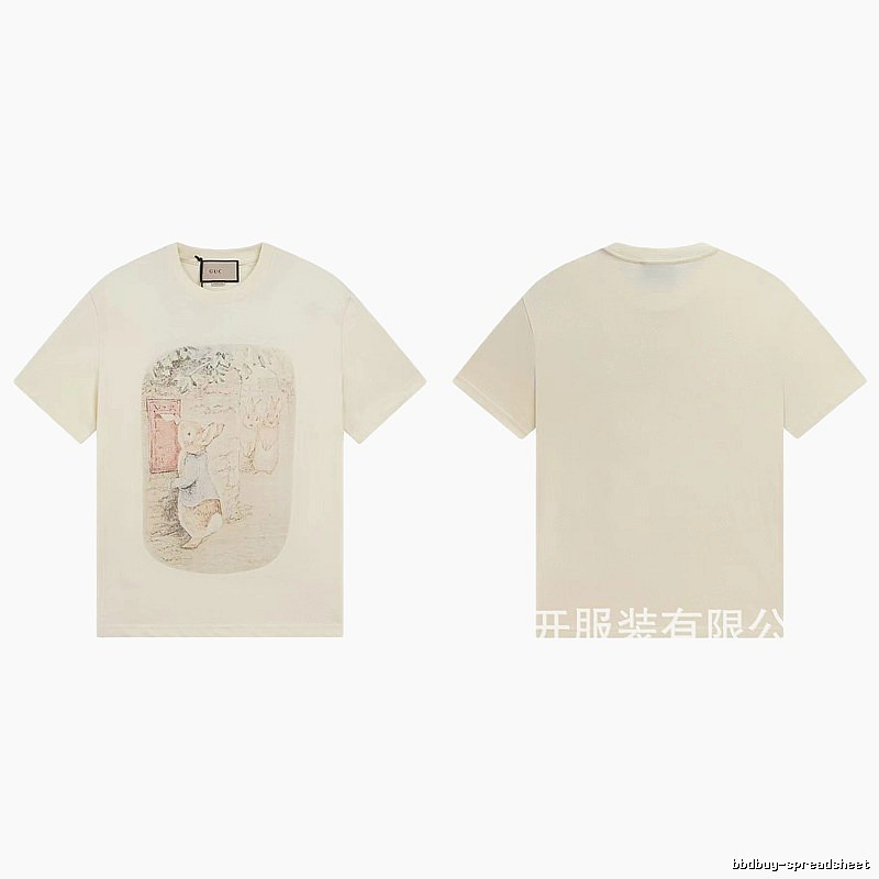 Gucci x Peter Rabbit Co-branded Vintage-style Off-white T-Shirt