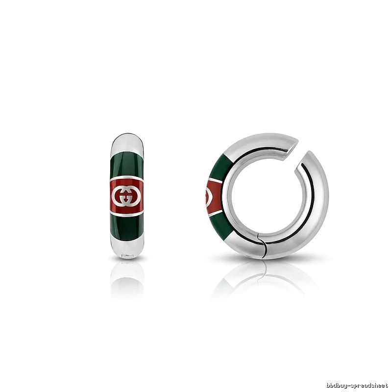 Gucci's classic red and green earrings.