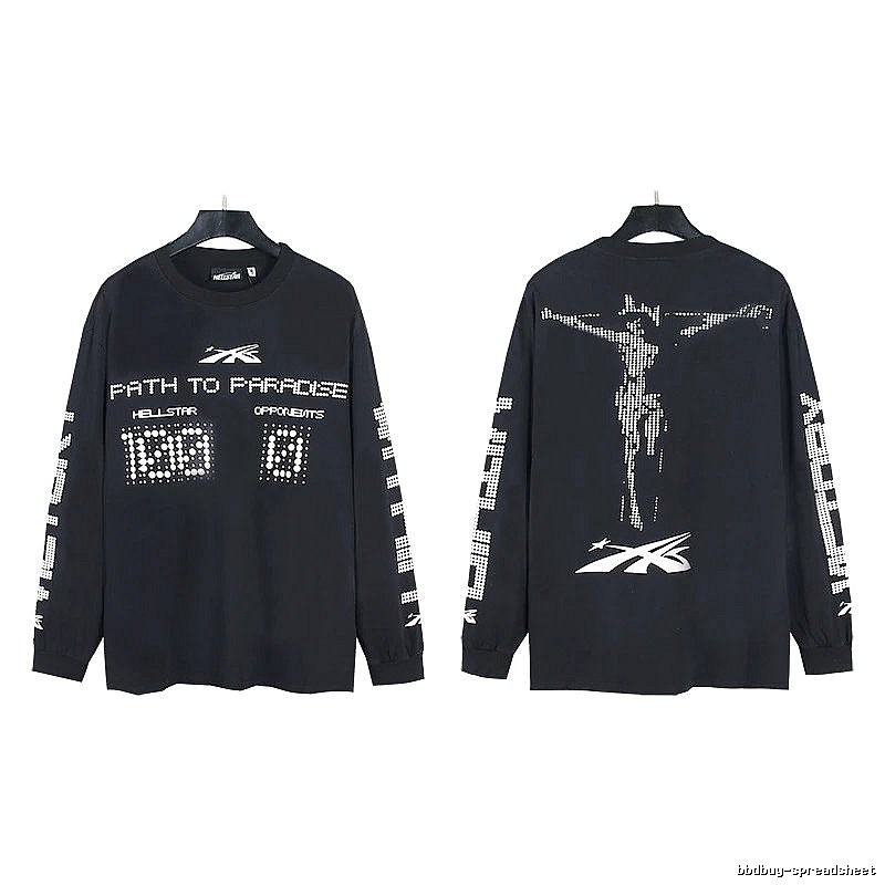 Hellstar Dark Style Printed Black Long-sleeve