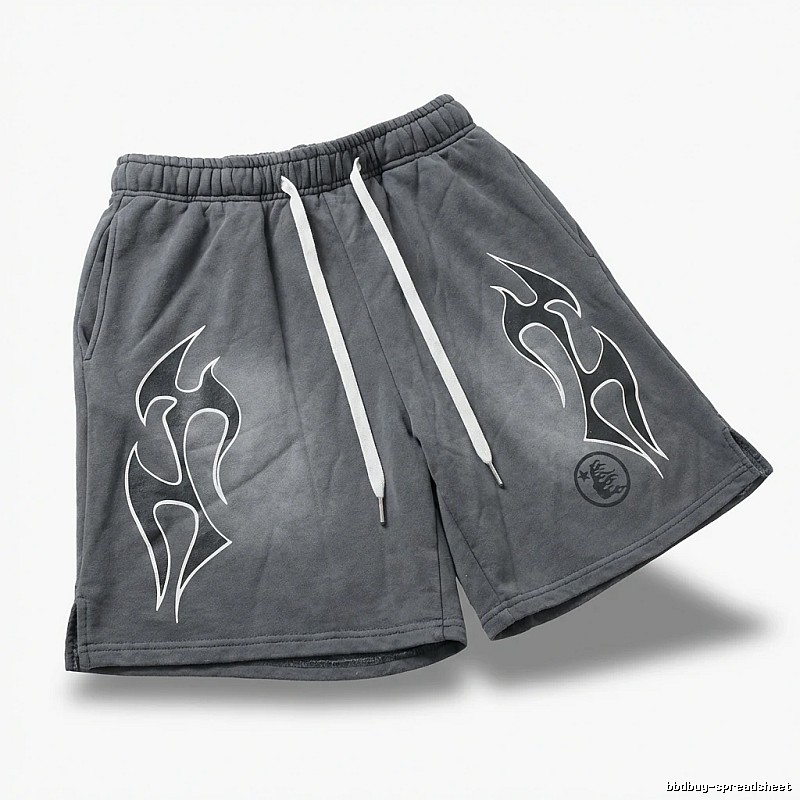 Hellstar Flame Ash Shorts
