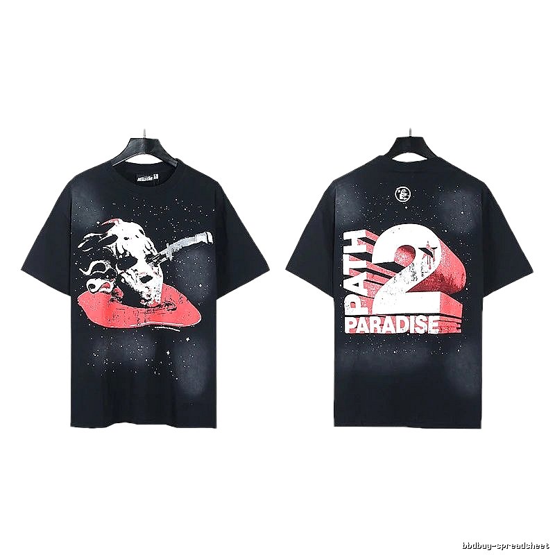 Hellstar Killer Print Street Style Black & Red T-Shirt
