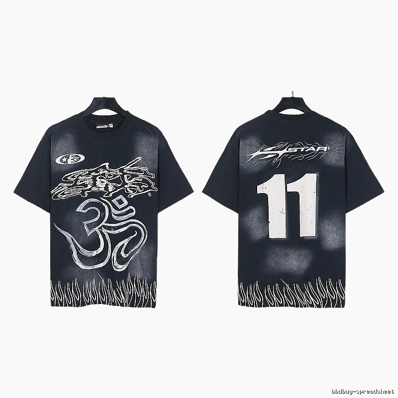 Hellstar No.11 Printed Street Style Black T-Shirt