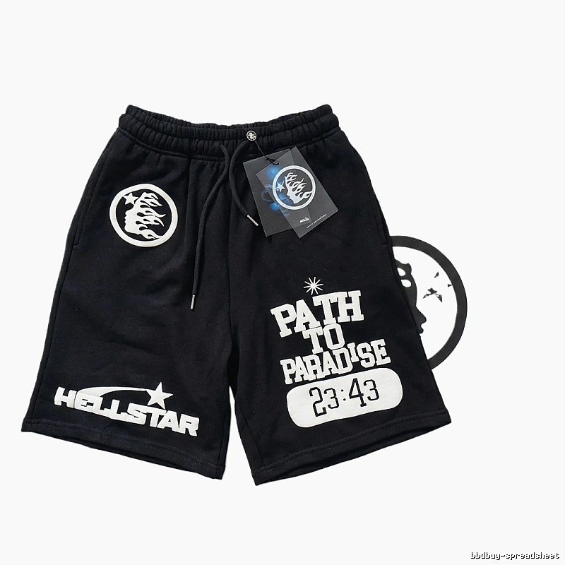 Hellstar Trendy Style Black Shorts