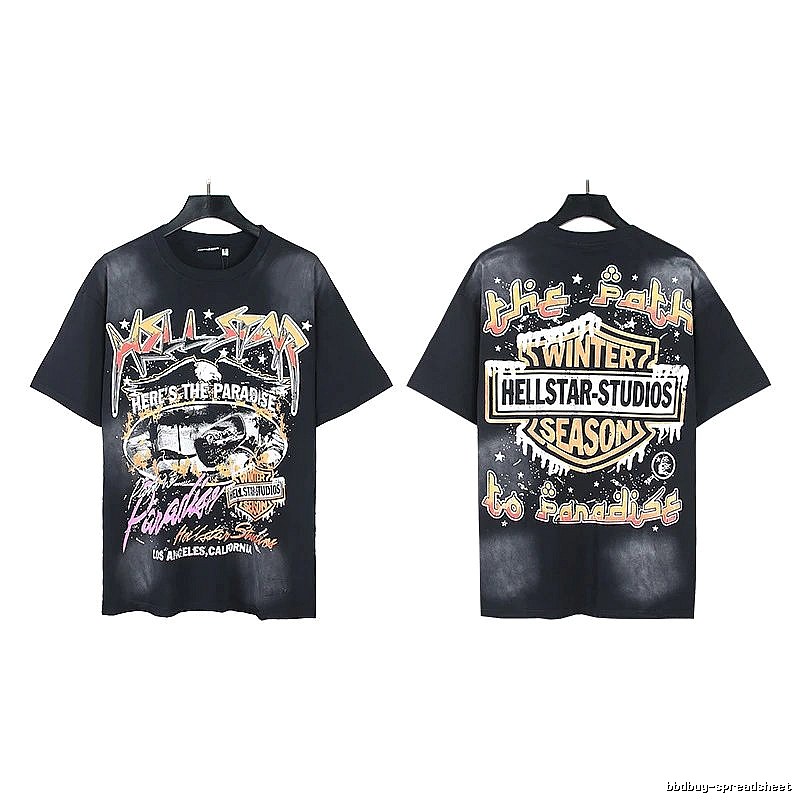 Hellstar Winter Collection Vintage Style Black T-Shirt