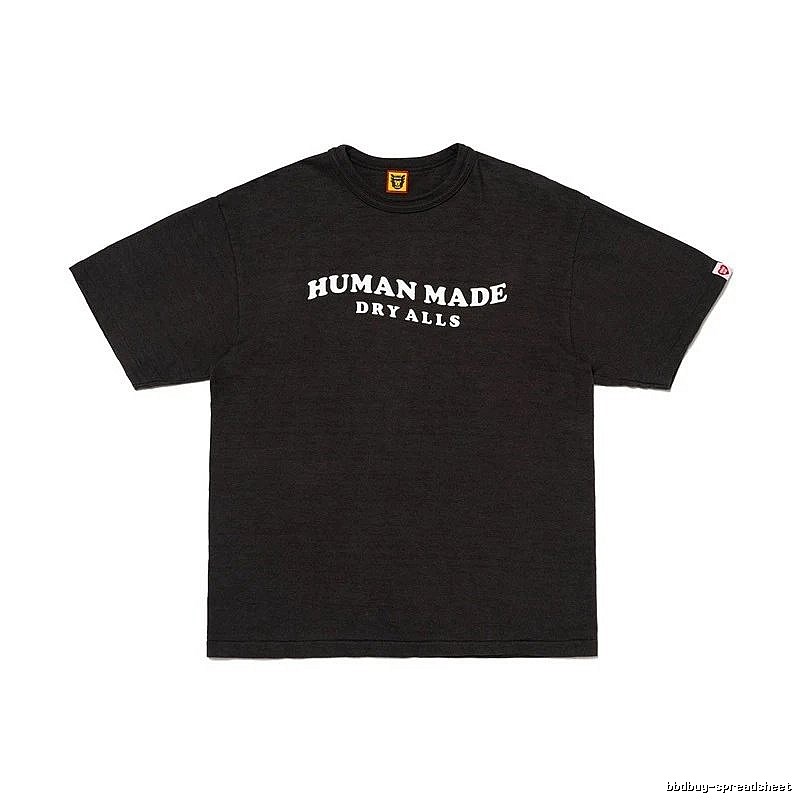 HUMAN MADE DRYALLS Vintage Style Black T-shirt