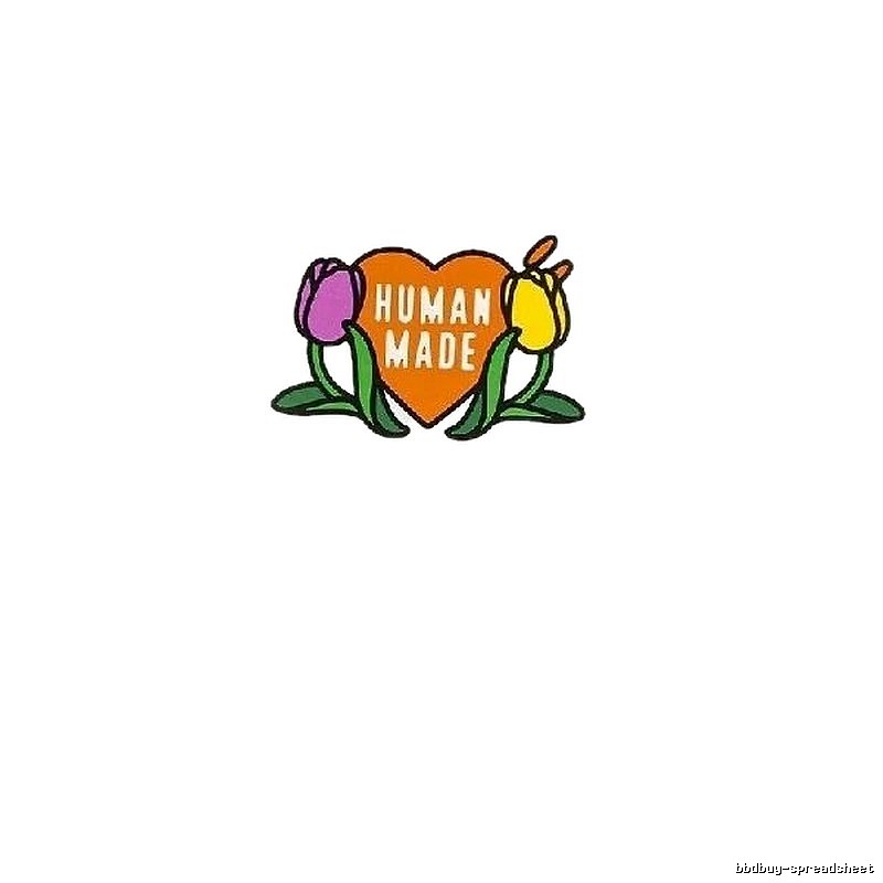 HUMAN MADE Heart Tulip Japanese Streetwear Off-white T-shirt