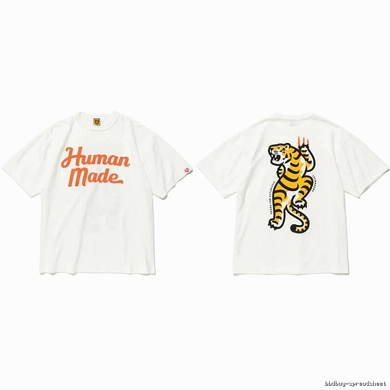 Human Made Monogram Heart logo T-shirt Black Green Human for Casual Outfits