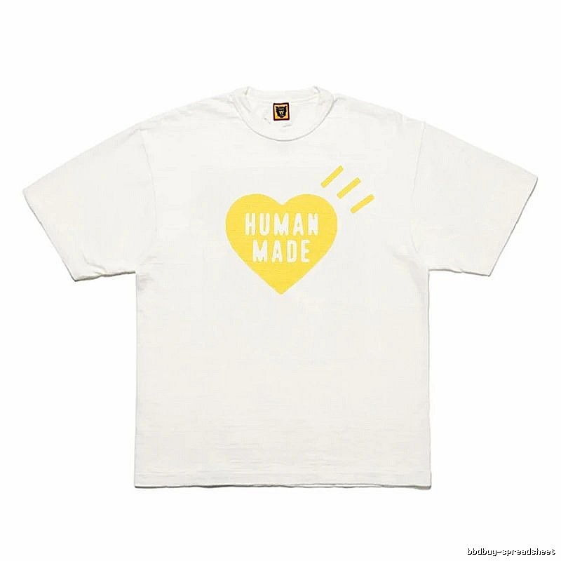 Human Made Monogram Heart logo T-shirt Black Green Human for Layered Styling