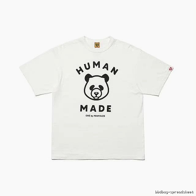 HUMAN MADE Panda Print Japanese Streetwear White Short Sleeve T-Shirt