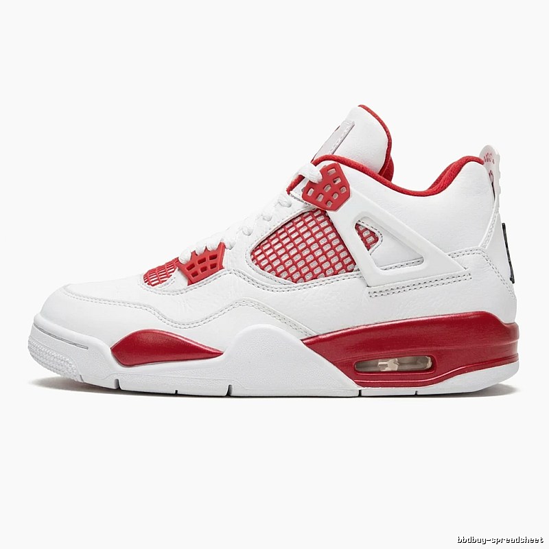 Jordan Retro 4 Red and White Shoes