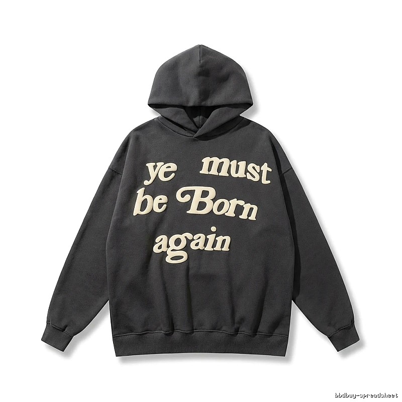 Kanye's retro-style black hoodie