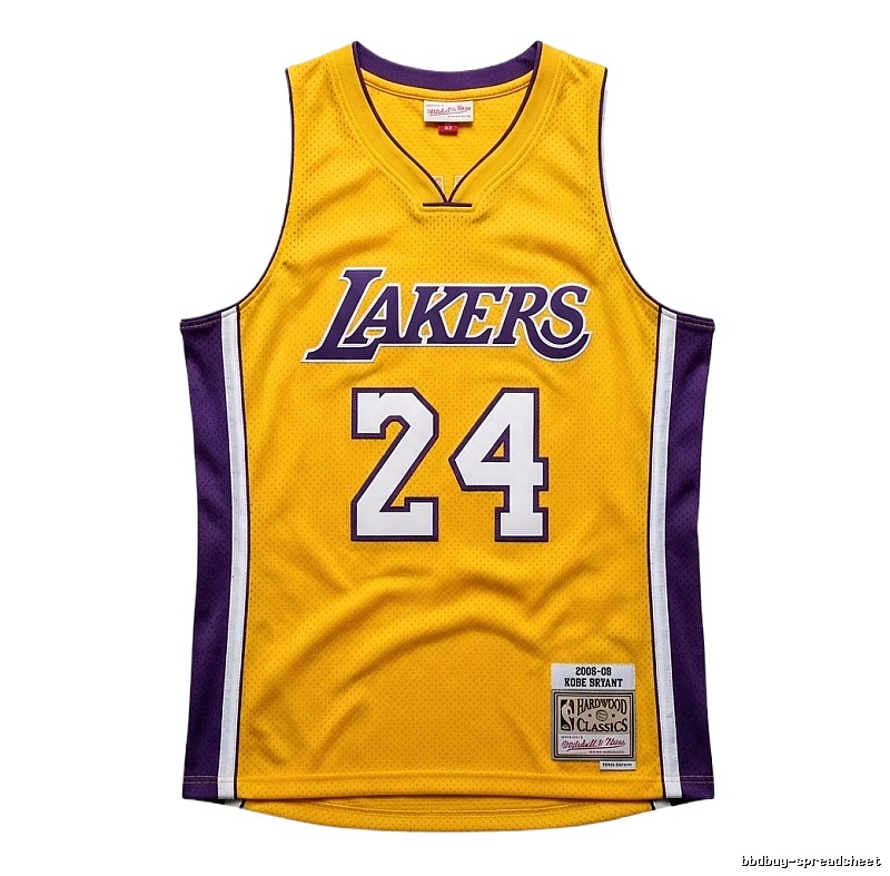 Kobe Kobe No. 24 yellow jersey