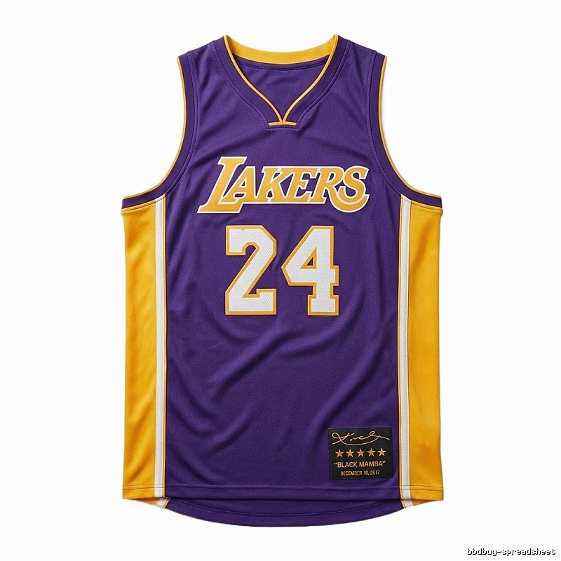 Kobe Lakers No. 24 basketball jersey