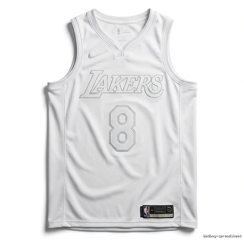 Kobe Lakers retro-style white tank top
