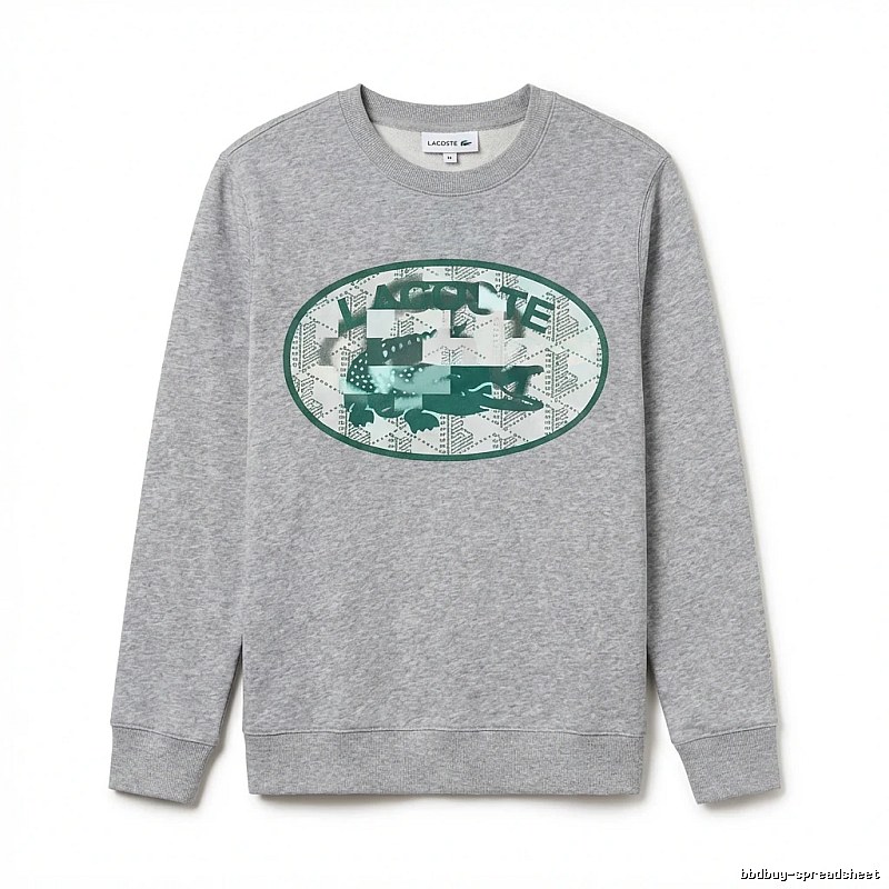 Lacoste retro-style grey sweatshirt