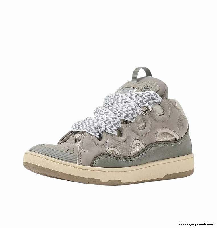 LANVIN retro-style grey sports shoes