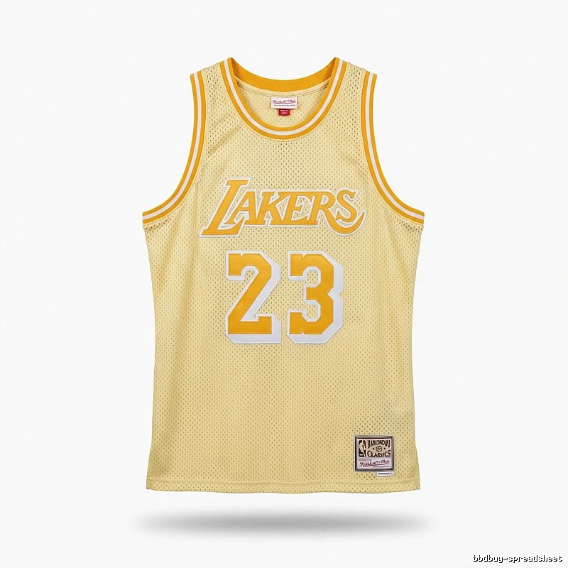 LBJ Lakers retro yellow jersey