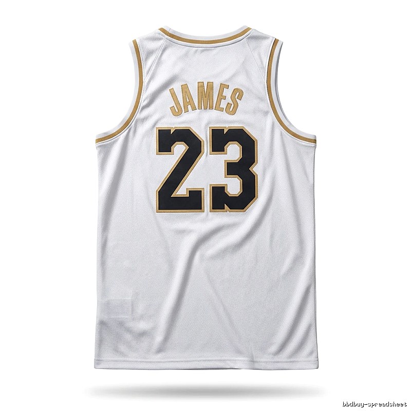 LBJ No. 23 basketball wind white jersey