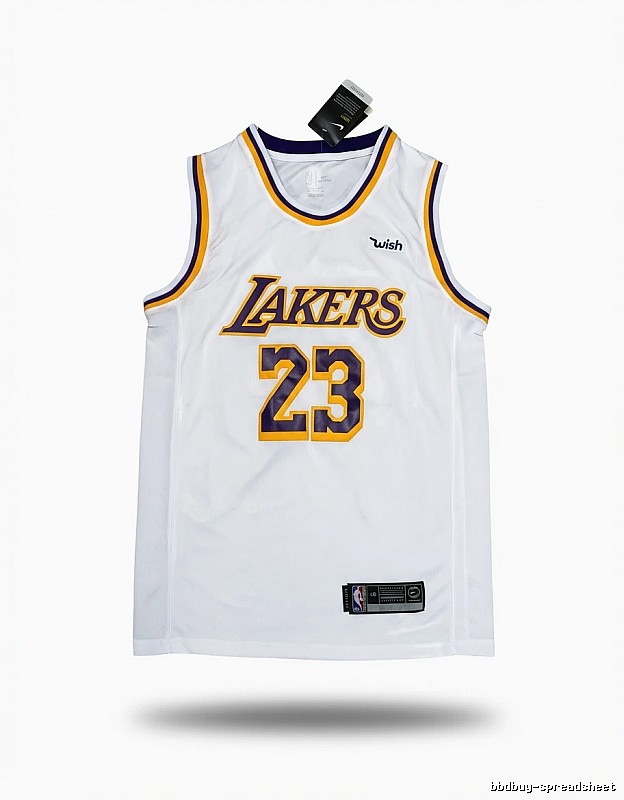 LBJ's retro white jersey of the Lakers