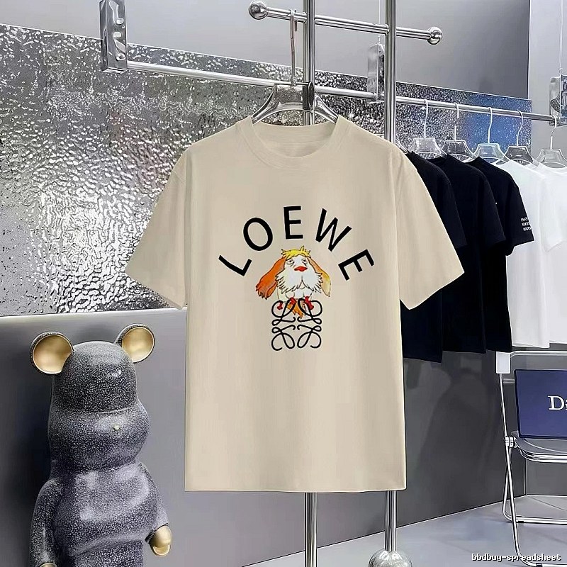 LOEWE Cartoon Print Casual Off-White T-Shirt