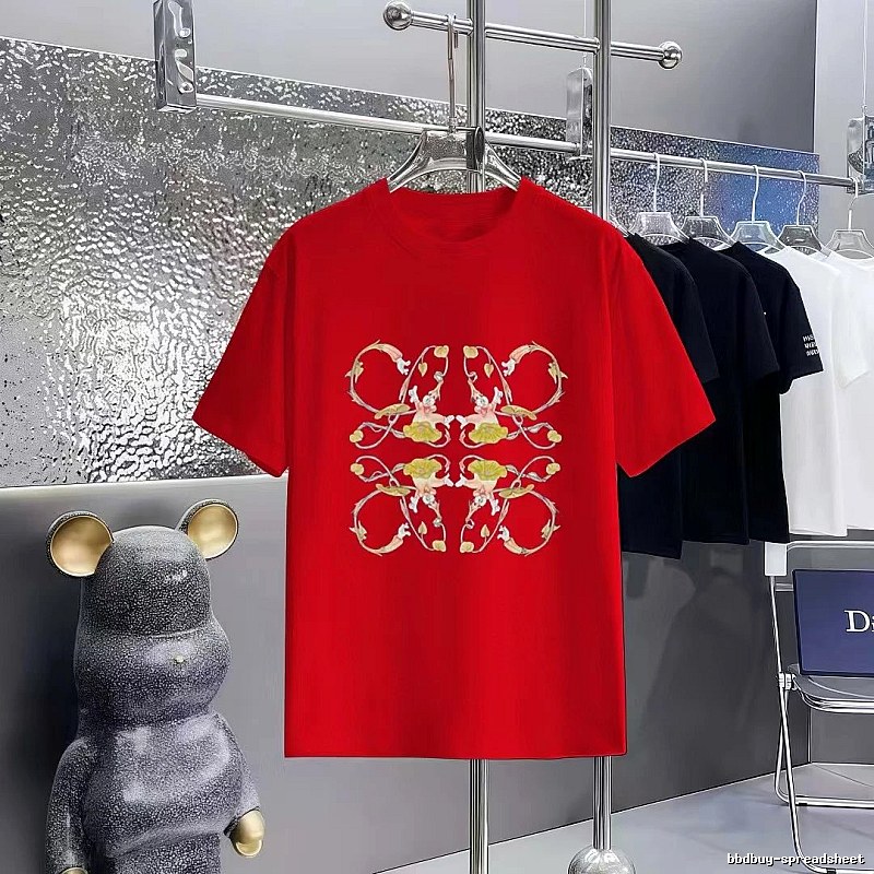 LOEWE Vintage Floral Print Red T-shirt