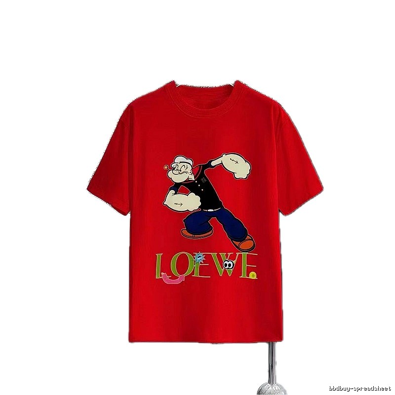 LOEWE x Popeye Co-branded Trendy Red T-Shirt