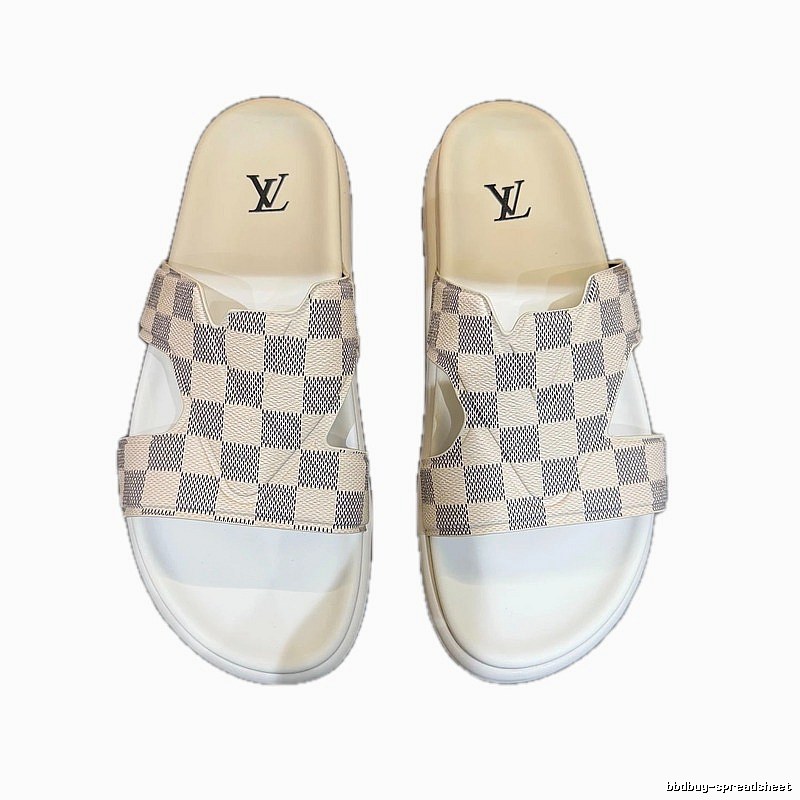 Louis Vuitton Casual Style Checkerboard Off-white Slippers