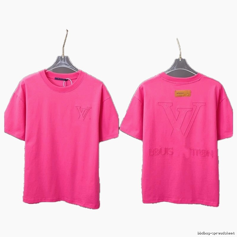 Louis Vuitton Embossed Collection Streetwear Style Rose Pink T-Shirt