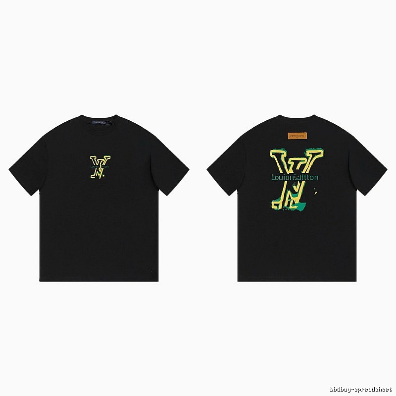 Louis Vuitton Graffiti Street Style Black Short Sleeve T-Shirt