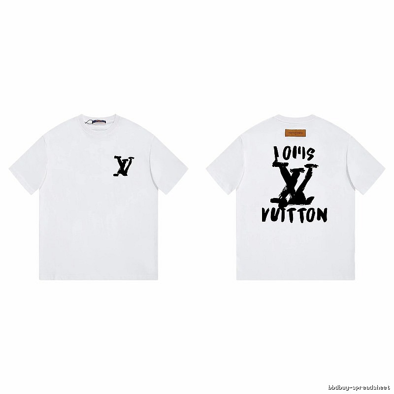 Louis Vuitton Graffiti Street Style White Short Sleeve T-Shirt