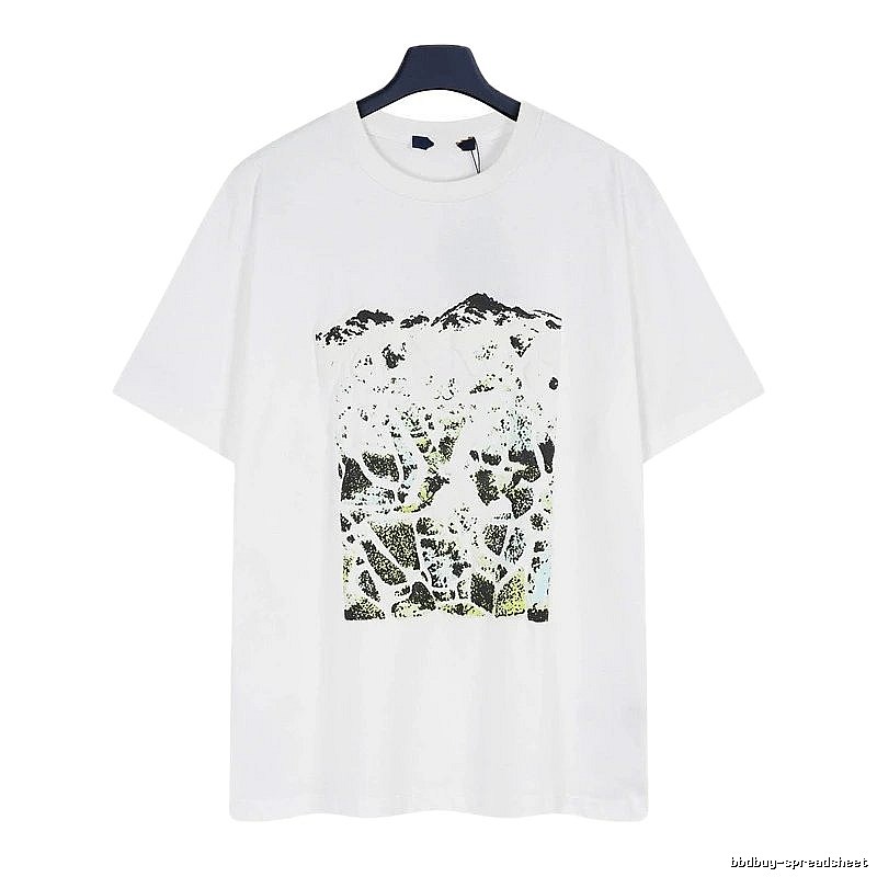Louis Vuitton Monogram Landscape Casual Style White T-Shirt