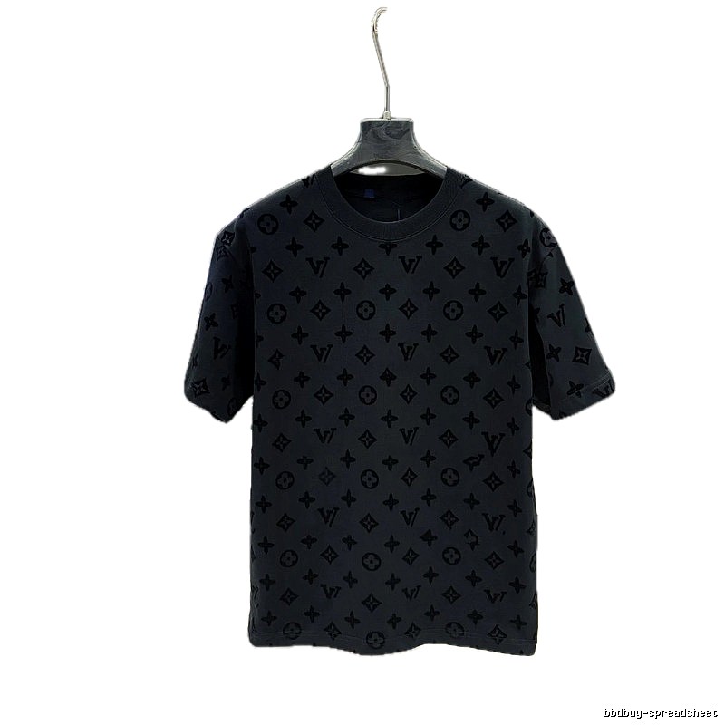 Louis Vuitton Monogram Streetwear Style Charcoal Grey Short-sleeve T-shirt