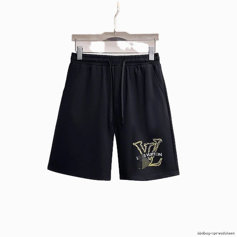 Louis Vuitton Printed Casual Style Black Shorts