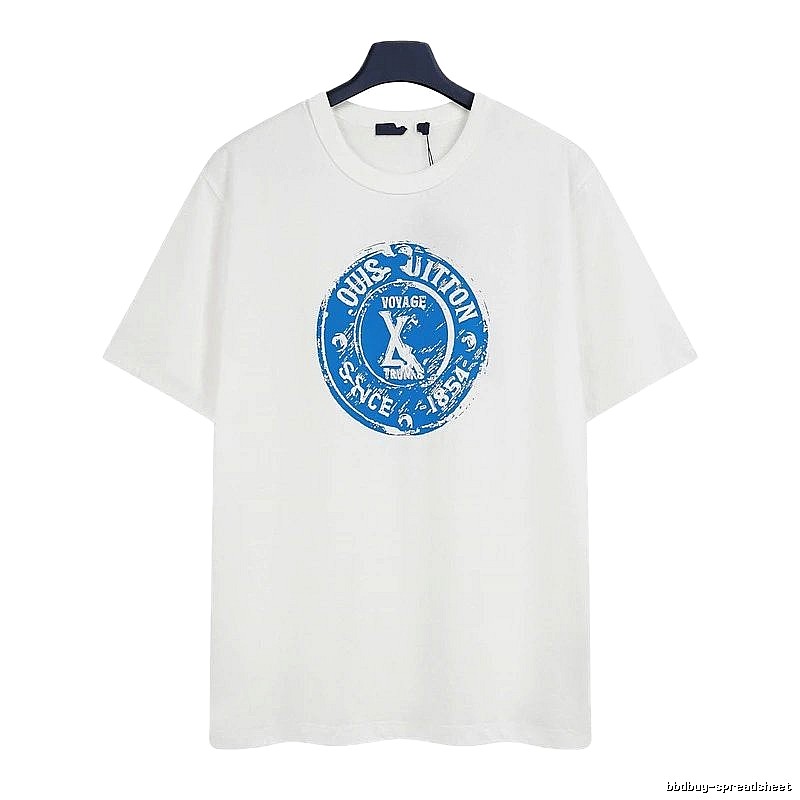 Louis Vuitton Stamp Print Vintage Style White T-Shirt