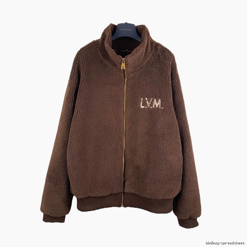LV plush retro brown coat