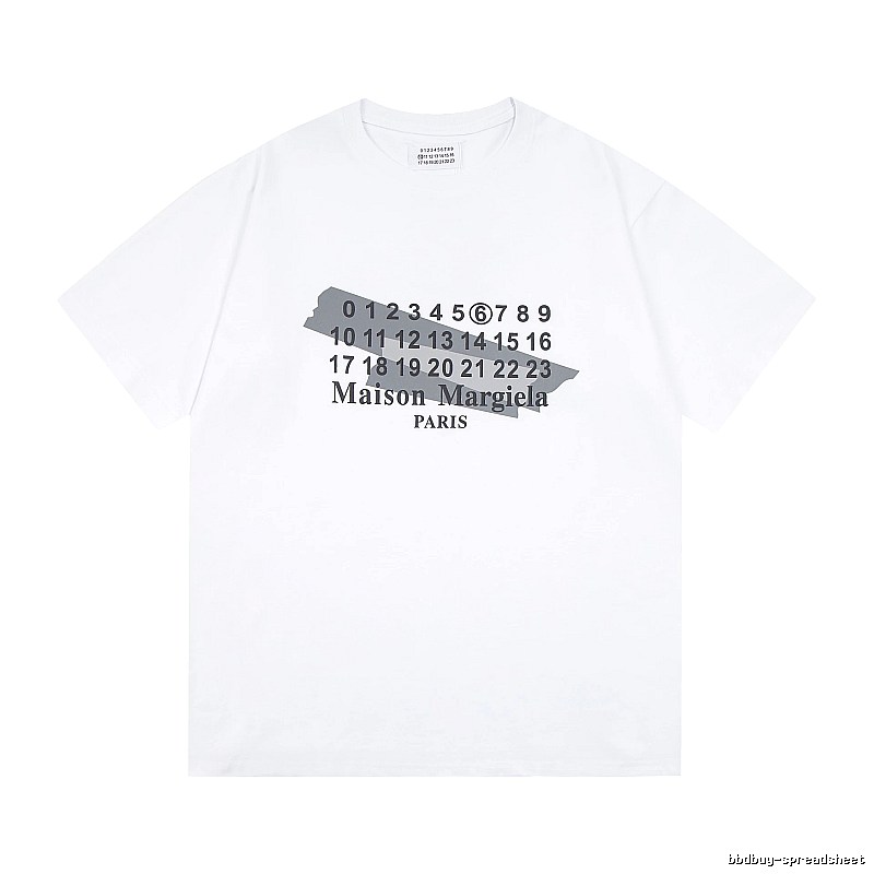 Maison Margiela Digital Print Cool Trendy White T-shirt