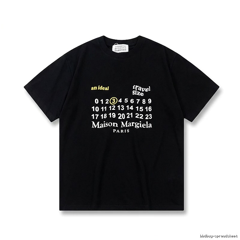 Maison Margiela digital print style black T-shirt