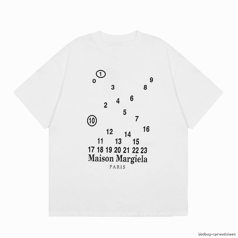 Maison Margiela Digital Print Trendy Cool Style White T-Shirt