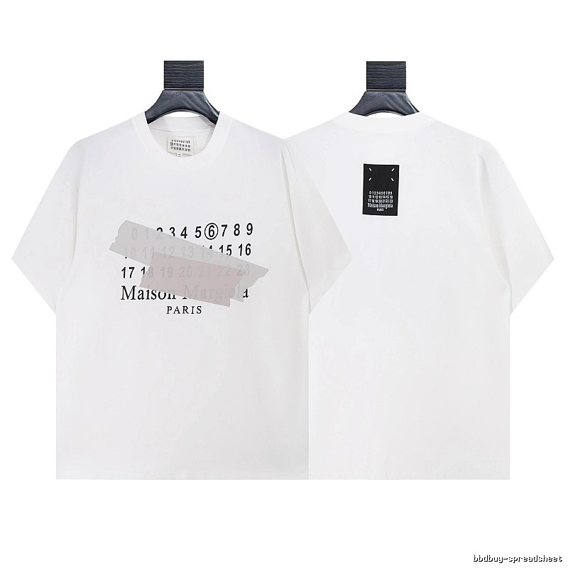 Maison Margiela Number Series High Street White Short-sleeve T-shirt