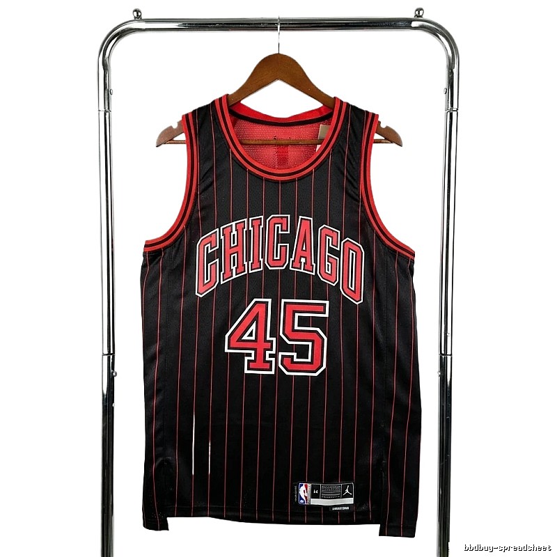 Michael Jordan retro black and red jersey