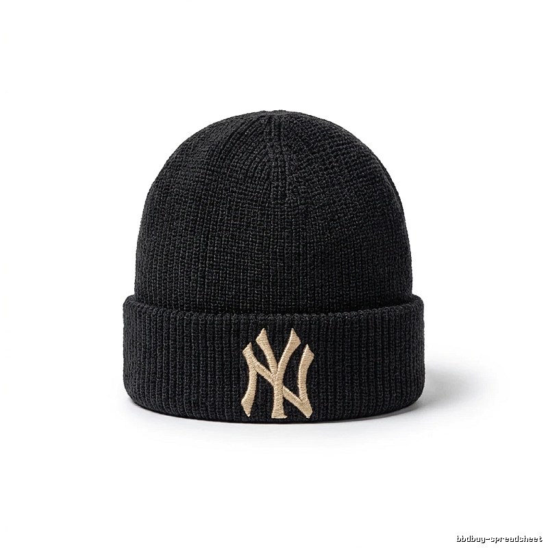 MLB classic style black knitted hat