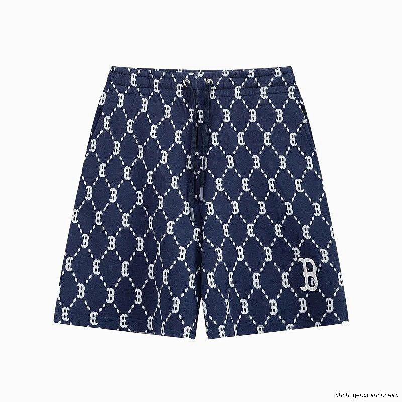 MLB full-print style navy blue shorts