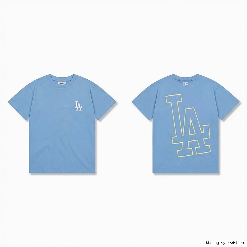 MLB LA Series Simple Style Blue T-shirt