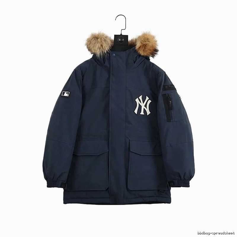 MLB workwear style navy blue down jacket
