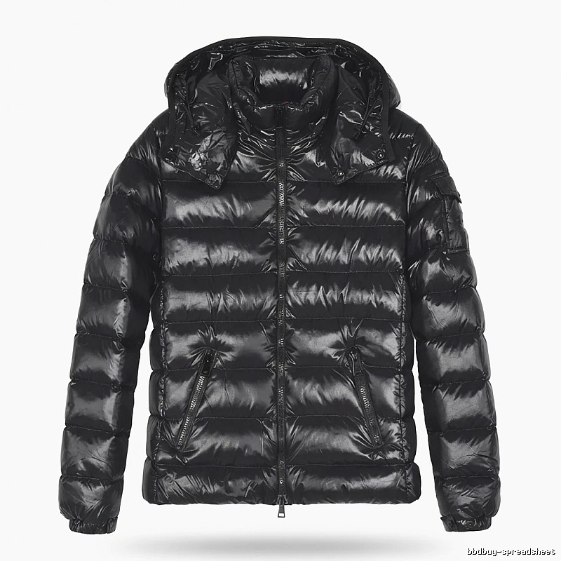 Moncler black shiny down jacket